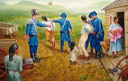 The Trail of Tears false arrest/imprisonment of males.