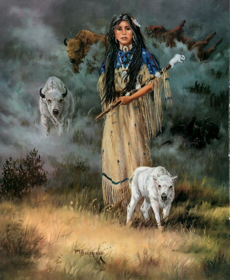white buffalo calf woman with sacred pipe